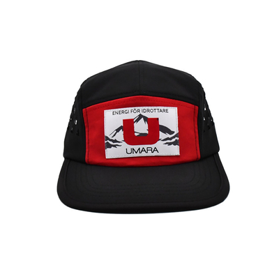 Customized 5 Panel Camper Hat with Logo Woven Label Ects Laser Cutting Panel