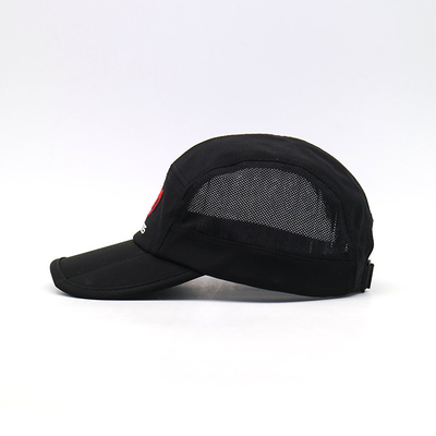 Curved Brim Contrast Stitching Camper Cap Medium Brim Length