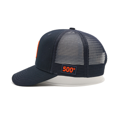 Mesh Curved Brim Snapback Cap with Cotton Sweatband