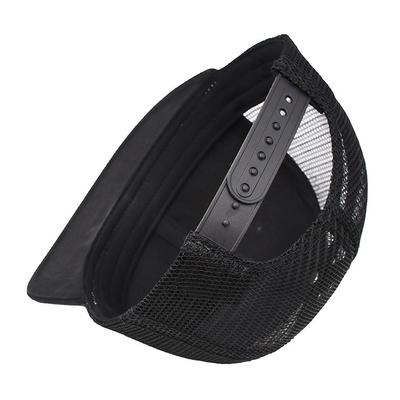 Flat Brim 2 Eyelets Mesh Cap Trucker Cap Trendy Stylish Adjustable Snapback Hat Mesh Back for Men Women