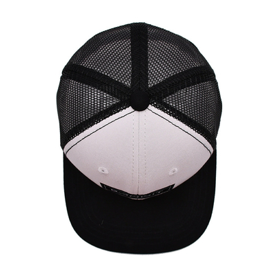 Flat Brim 2 Eyelets Mesh Cap Trucker Cap Trendy Stylish Adjustable Snapback Hat Mesh Back for Men Women