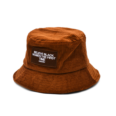 Corduroy Bucket hat solid color versatile fashion outdoor leisure Bucket hat