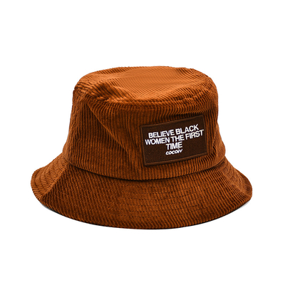 Corduroy Bucket hat solid color versatile fashion outdoor leisure Bucket hat