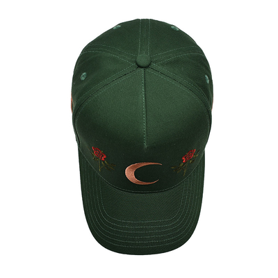 5 Panel Flat Curve Snapback Cap With Embroidery Logo Structured Baseball Cap