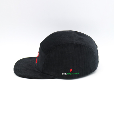 Low-middle Profile 5 Panel Camper Hat Customized Color Corduroy fabric