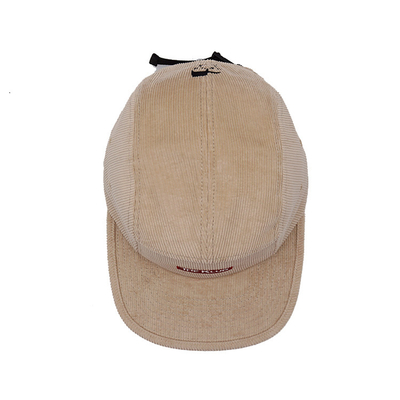 Low-middle Profile 5 Panel Camper Hat Customized Color Corduroy fabric