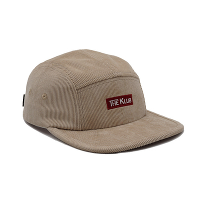 Low-middle Profile 5 Panel Camper Hat Customized Color Corduroy fabric