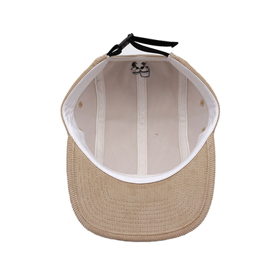 Low-middle Profile 5 Panel Camper Hat Customized Color Corduroy fabric