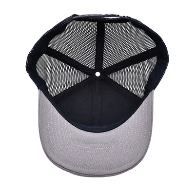 Customizable Cotton-Front Trucker Cap with Sweatband Custom Lether Patch
