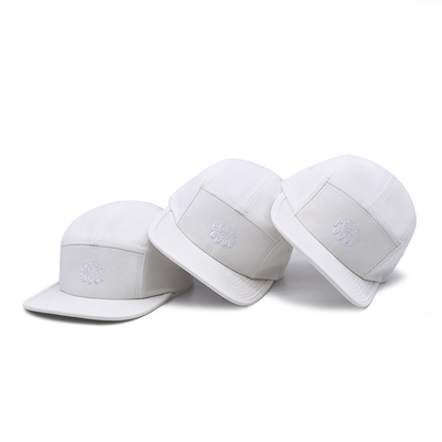 5-panel flat brim hat with fashionable sun shading and adjustable sports hat for summer