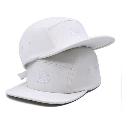 5-panel flat brim hat with fashionable sun shading and adjustable sports hat for summer