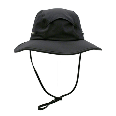 Quick Dry Polyester Waterproof Safari Beach Cap Fisherman Wide Brim String Bucket Hat