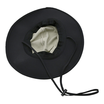 Quick Dry Polyester Waterproof Safari Beach Cap Fisherman Wide Brim String Bucket Hat