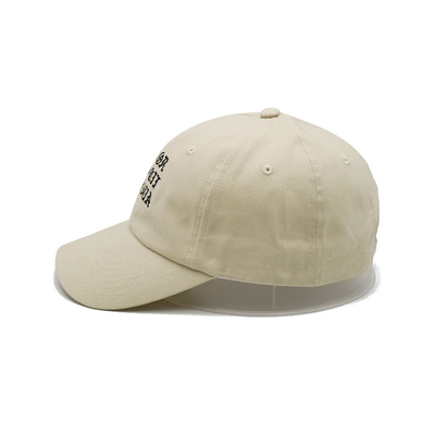 6 Panels Curve Brim Plain Dad Cap 100% Cotton Unstructured Baseball Caps