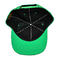 Unisex 6 Panel Snapback Hat Green Customizable Color Corduroy Fabric