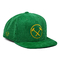 Unisex 6 Panel Snapback Hat Green Customizable Color Corduroy Fabric