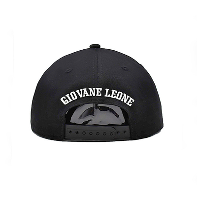 Customized Logo Unisex Black Flat Hats With Adjustable Structured Crown