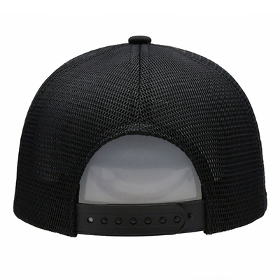 High Profile 5 Panel Trucker Cap In Black  Red  White Blue Custom Color