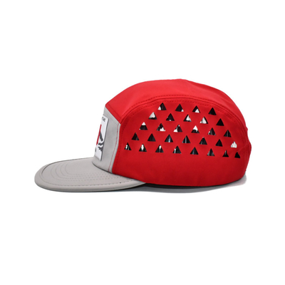 5 Panel Flat Brim Camper Hat With Linning For Outdoor Activities
