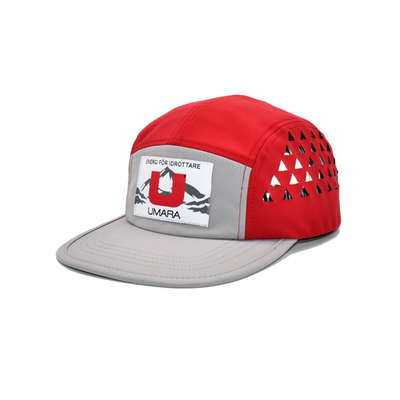 5 Panel Flat Brim Camper Hat With Linning For Outdoor Activities