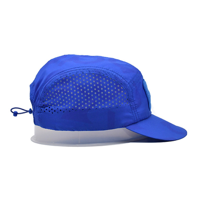 Cotton Nylon Polyester 5 Panel Camper Hat With Medium Brim Length And Lining