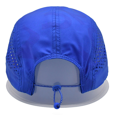 Cotton Nylon Polyester 5 Panel Camper Hat With Medium Brim Length And Lining