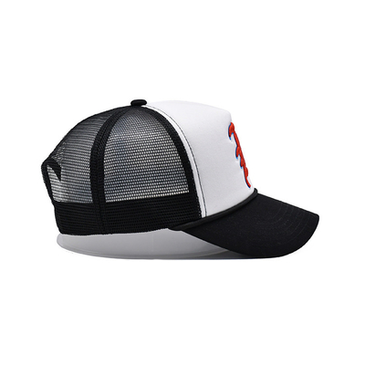 OEM Custom Design Your Own Logo Trucker Baseball Cap,Cotton 5 Panel Mesh Snap Back,Men 3D Embroidered Patch Bulk Trucker