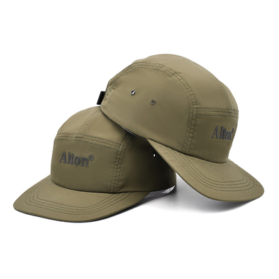 Sports Mesh Snapback 5 Panel Camper Hat Cotton Nylon Polyester Material