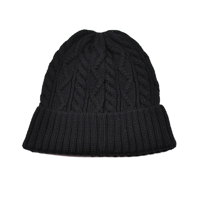 Acrylic Polyester Wool Merino Beanie Hats Common Fabric