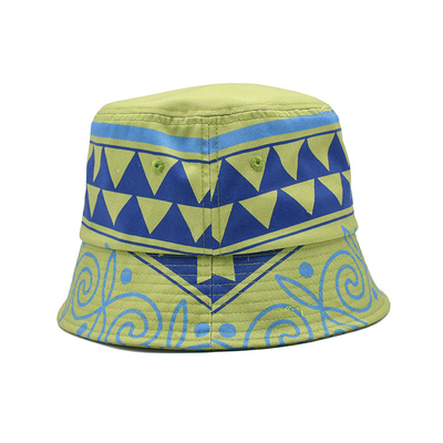 Wide Brim Women One Sided Fisherman Bucket Hat Waterproof Custom Digital Printed Logo