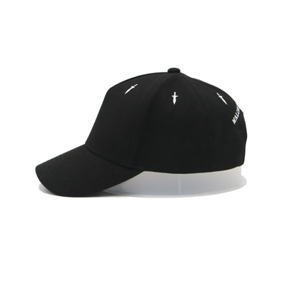 Black Customized Dad Hats Adult Golf Mens 6 Panel Sport Casual Baseball Cap