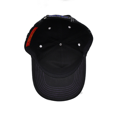 Custom Embroidered Baseball Caps 58-68cm 22.83 - 26.77 Inches Metal Eyelets