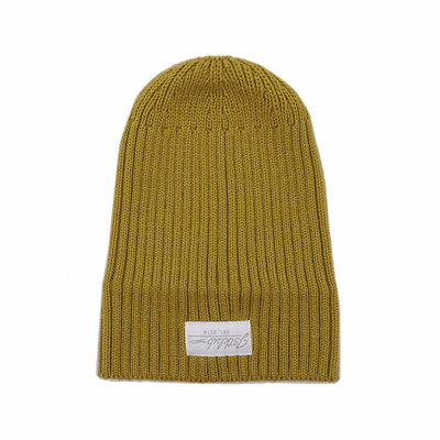 Common Fabric Knit Beanie Hats Custom Logo In Embroidery Pattern