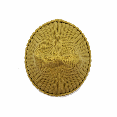Common Fabric Knit Beanie Hats Custom Logo In Embroidery Pattern