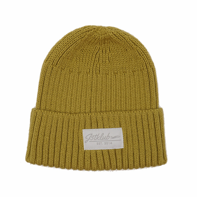 Common Fabric Knit Beanie Hats Custom Logo In Embroidery Pattern