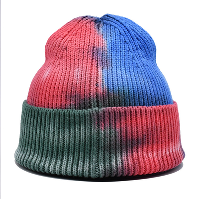 Acrylic Polyester Wool Merino Knit Beanie Hats With Jacquard Pattern