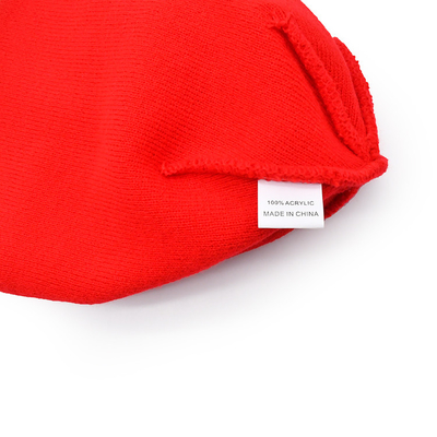 High Quality custom logo Acrylic Skully Beanie Winter Unisex Fisherman Knitted Hats Warm Ribbed Cuff Knit Bea