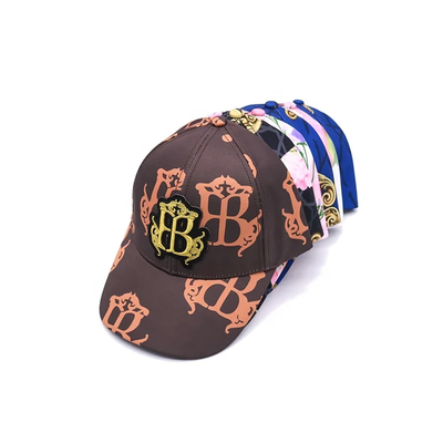 Flat Embroidered Baseball Caps For 22.83 - 26.77 Inches Custom Size Sweatband