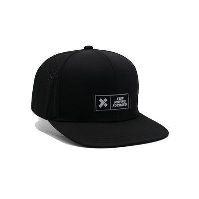 Wholesale Custom Men Low MOQ High Quality Woven /Leather Patch Logo 6 Panel Plain Cotton Flat Brim Snapback Gorras