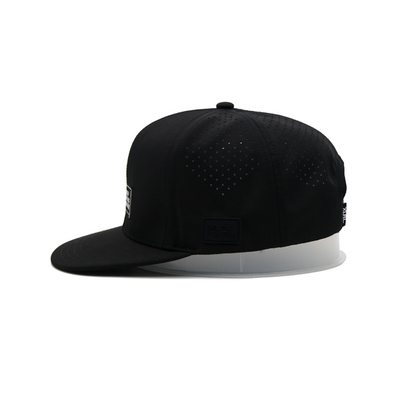 Wholesale Custom Men Low MOQ High Quality Woven /Leather Patch Logo 6 Panel Plain Cotton Flat Brim Snapback Gorras