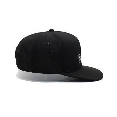 Wholesale Custom Men Low MOQ High Quality Woven /Leather Patch Logo 6 Panel Plain Cotton Flat Brim Snapback Gorras