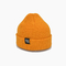 Custom Yellow Knit Beanie Hats 58CM For Winter Unisex Adult