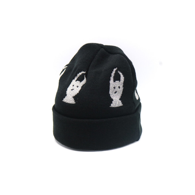 OEM BSCI Unisex Knit Beanie Hats Embroidery Pattern