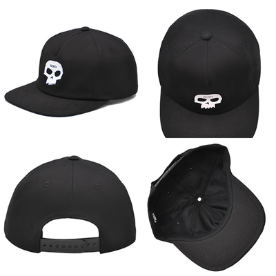 Flat Visor Five-Panel Snapback Cap 6 Eyelets for Ventilation 6 Eyelets