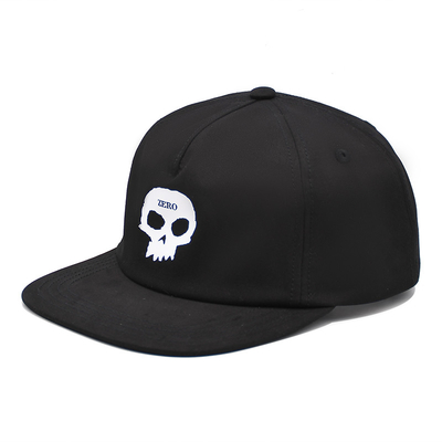 Flat Visor Five-Panel Snapback Cap 6 Eyelets for Ventilation 6 Eyelets