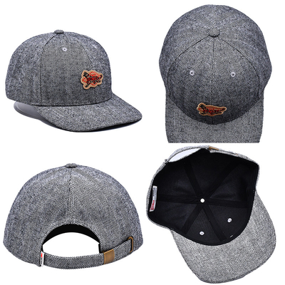 Adjustable Closure Six-Panel Snapback Cap - Match The Fabric Stitching