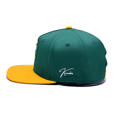 Curved Visor 5 Panel Baseball Cap with Reinforced Seams and Curved Visor