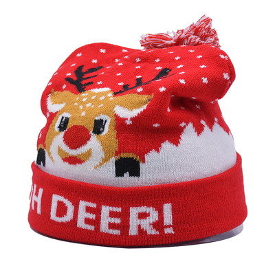 Unisex Winter Beanie Hats With Embroidery Pattern For Cold Season