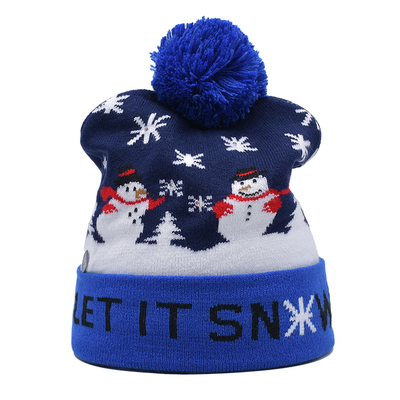 Custom Wool Merino Knit Beanie Hats Casual Occasion For Adults