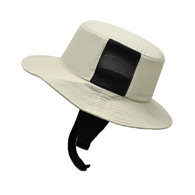 Foldable Big Brim Plain Boonie Hat Cotton Custom Bucket Hats With String